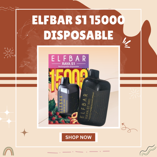 Elfbar S1 15000 Puffs Disposable Vape with LED Battery Display Screen